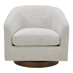 Aurelle Home Modern Upholsted Swivel Barrel Chair