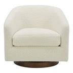 Aurelle Home Modern Upholsted Swivel Barrel Chair