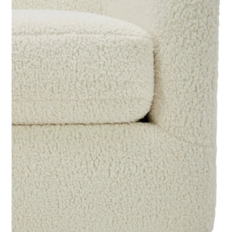 Aurelle Home Modern Upholsted Swivel Barrel Chair