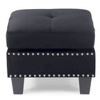 Copper Grove Meharrize Tufted Velvet Ottoman
