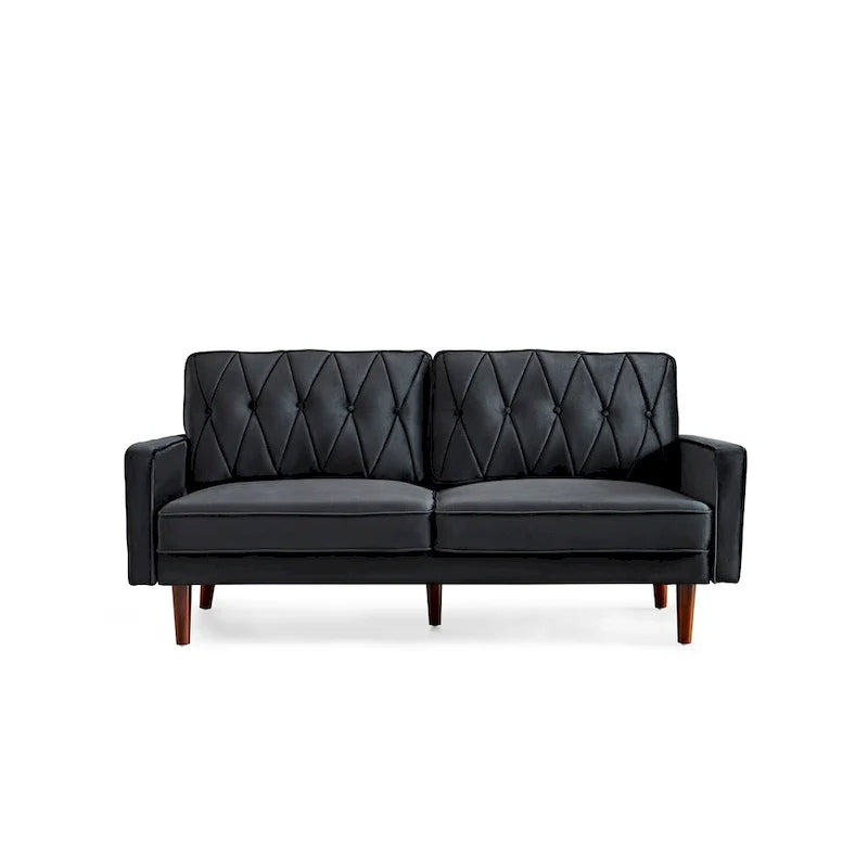 Feemster 69.3 Wide Velvet Tufted Cushion Back Sofa