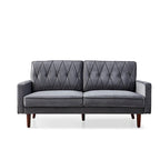 Feemster 69.3 Wide Velvet Tufted Cushion Back Sofa
