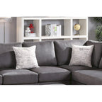 3 Piece Microfiber Sectional Sofa Set