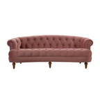 La Rosa 84 Mid-Century Modern Velvet Upholstered Chesterfield Tufted Sofa
