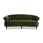 La Rosa 84 Mid-Century Modern Velvet Upholstered Chesterfield Tufted Sofa