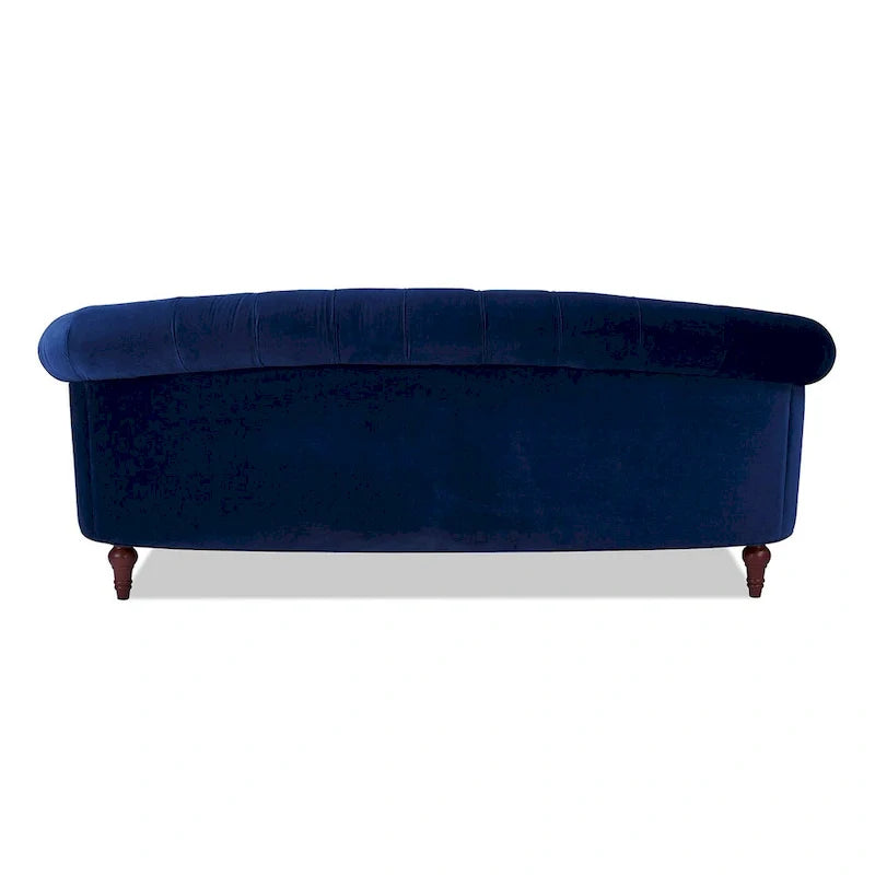 La Rosa 84 Mid-Century Modern Velvet Upholstered Chesterfield Tufted Sofa