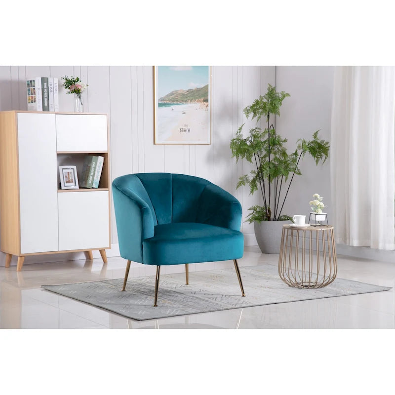 Porthos Home Skye Tufted Velvet Chrome Leg Accent Chair