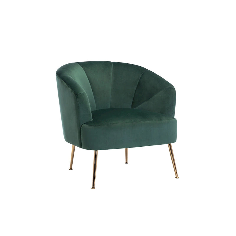 Porthos Home Skye Tufted Velvet Chrome Leg Accent Chair