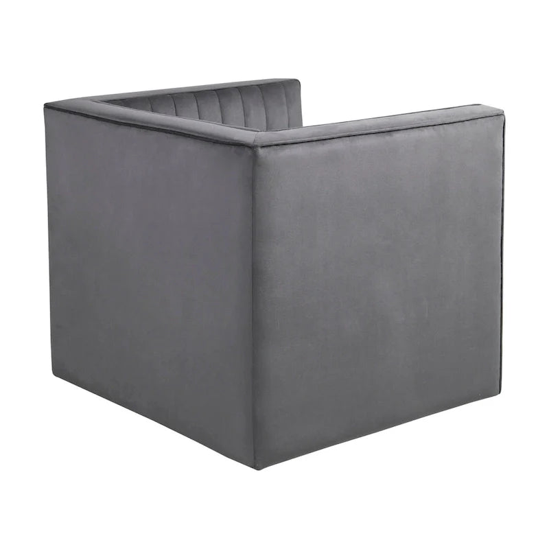 Madison Park Gayley Channel Tufted Swivel Armchair