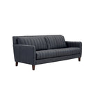 Hydeline Ennis Top Grain Leather Sofa Couch with Feather, Memory Foam and Springs