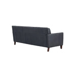 Hydeline Ennis Top Grain Leather Sofa Couch with Feather, Memory Foam and Springs