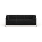 LeatherSoft Modular Sofa with Quilted Tufted Seat and Encasing Frame - 79W x 28.75D x 27.25H