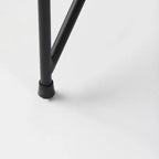 Leonidas Black Faux Leather w/Black Metal Frame Accent Chair