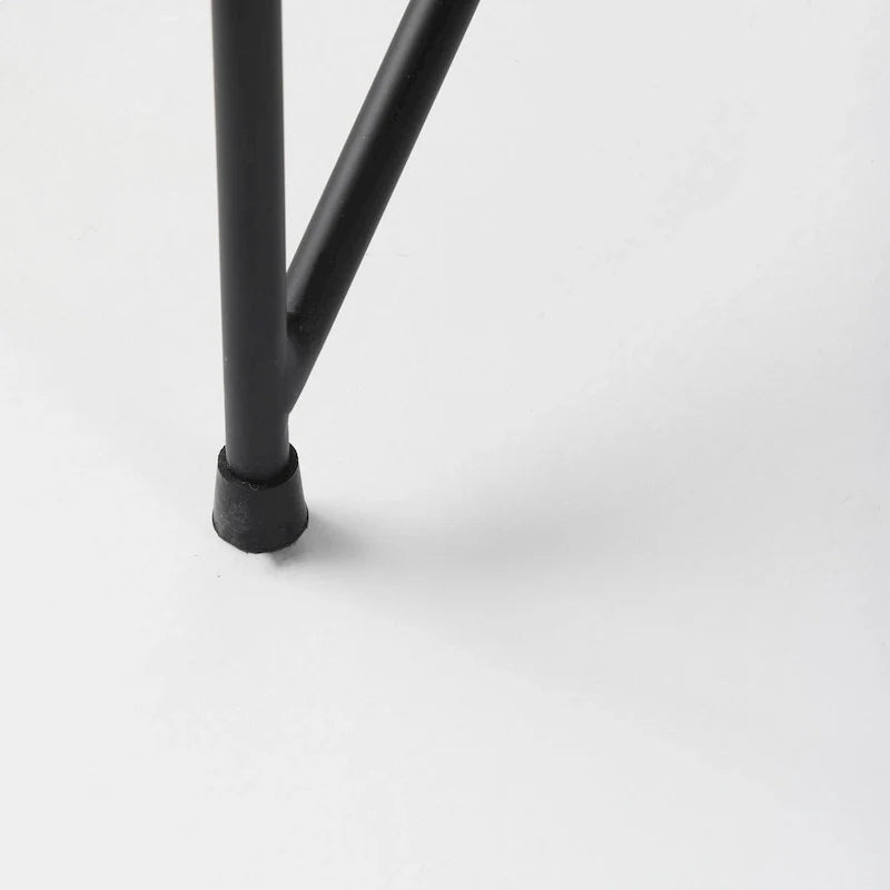 Leonidas Black Faux Leather w/Black Metal Frame Accent Chair