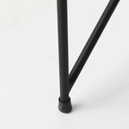 Leonidas Black Faux Leather w/Black Metal Frame Accent Chair