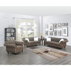 Living Room Sofa with Button Tufted Back
