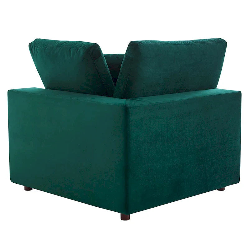 Commix Down Filled Overstuffed Performance Velvet 4-Seater Sofa