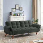 75.39 Sofa Bed, Convertible Sleeper Couch with Pillows, Foldable Loveseat Furniture for Living Room