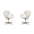 Manhattan Comfort Chrome Adjustable Swivel Chair (Set of 2)
