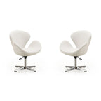 Manhattan Comfort Chrome Adjustable Swivel Chair (Set of 2)