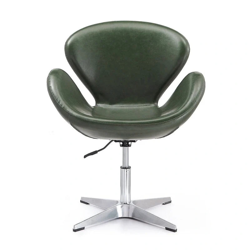 Manhattan Comfort Chrome Adjustable Swivel Chair (Set of 2)