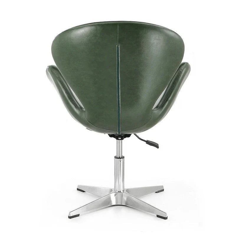 Manhattan Comfort Chrome Adjustable Swivel Chair (Set of 2)