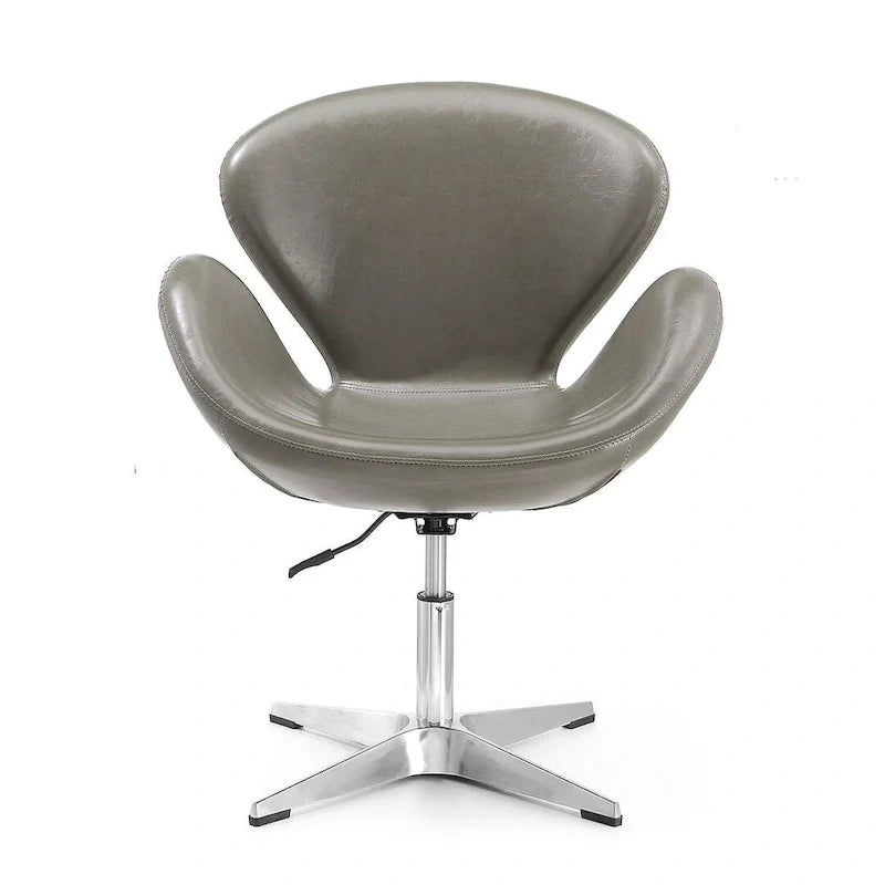 Manhattan Comfort Chrome Adjustable Swivel Chair (Set of 2)