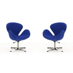 Manhattan Comfort Chrome Adjustable Swivel Chair (Set of 2)