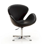 Manhattan Comfort Chrome Adjustable Swivel Chair (Set of 2)