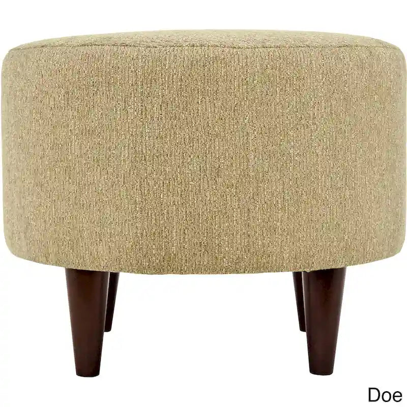 MJL Furniture Sophia Text2Olivia Round Upholstered Ottoman