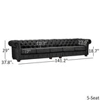 Knightsbridge Grey Extra Long Chesterfield Sofa by iNSPIRE Q Artisan