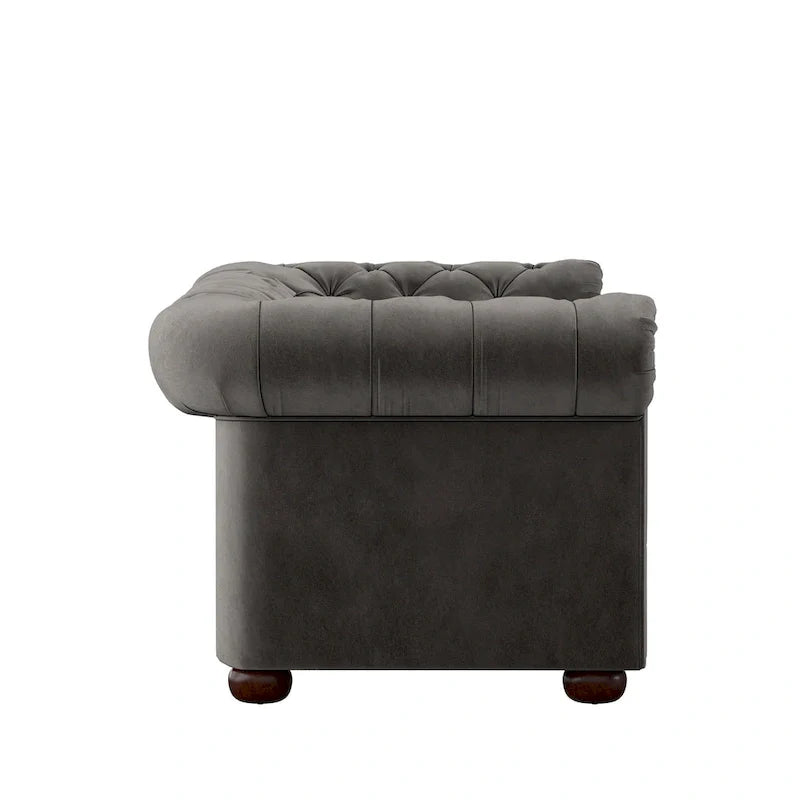 Knightsbridge Grey Extra Long Chesterfield Sofa by iNSPIRE Q Artisan