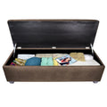 Sole Secret Obsession Button-tufted Linen Storage Bench