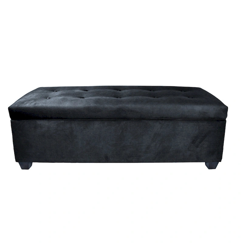 Sole Secret Obsession Button-tufted Linen Storage Bench