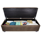 Sole Secret Obsession Button-tufted Linen Storage Bench