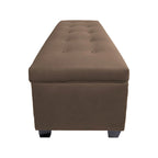 Sole Secret Obsession Button-tufted Linen Storage Bench