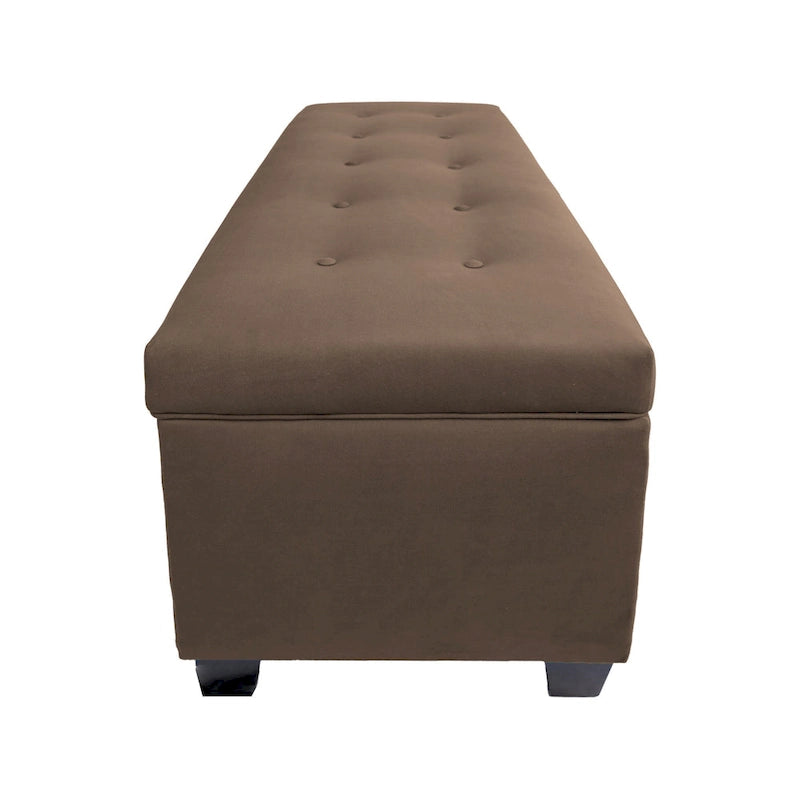 Sole Secret Obsession Button-tufted Linen Storage Bench