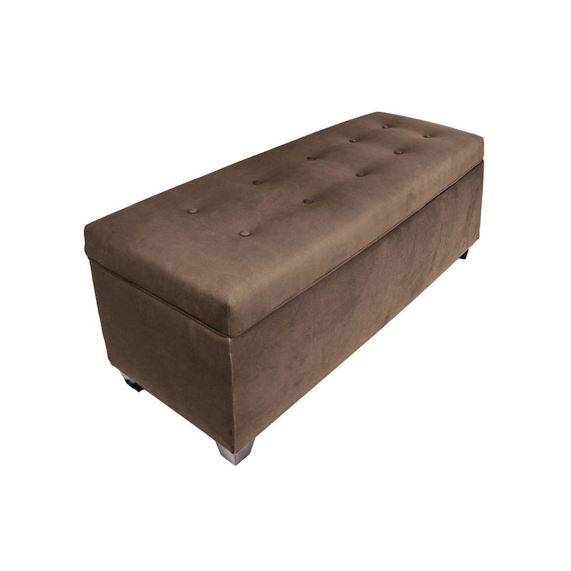 Sole Secret Obsession Button-tufted Linen Storage Bench