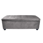 Sole Secret Obsession Button-tufted Linen Storage Bench