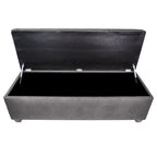 Sole Secret Obsession Button-tufted Linen Storage Bench