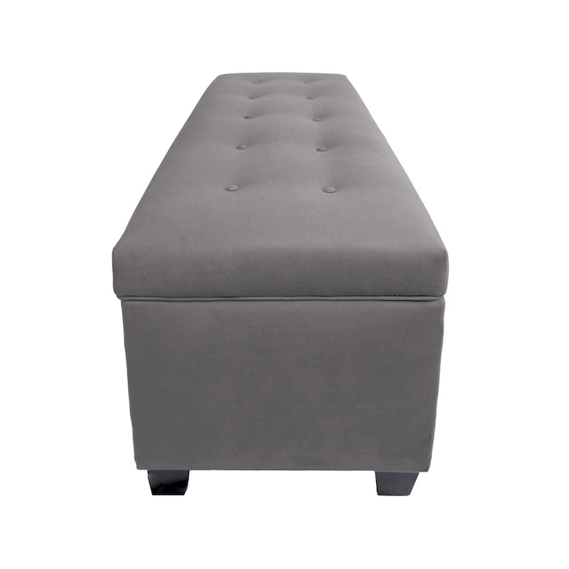Sole Secret Obsession Button-tufted Linen Storage Bench