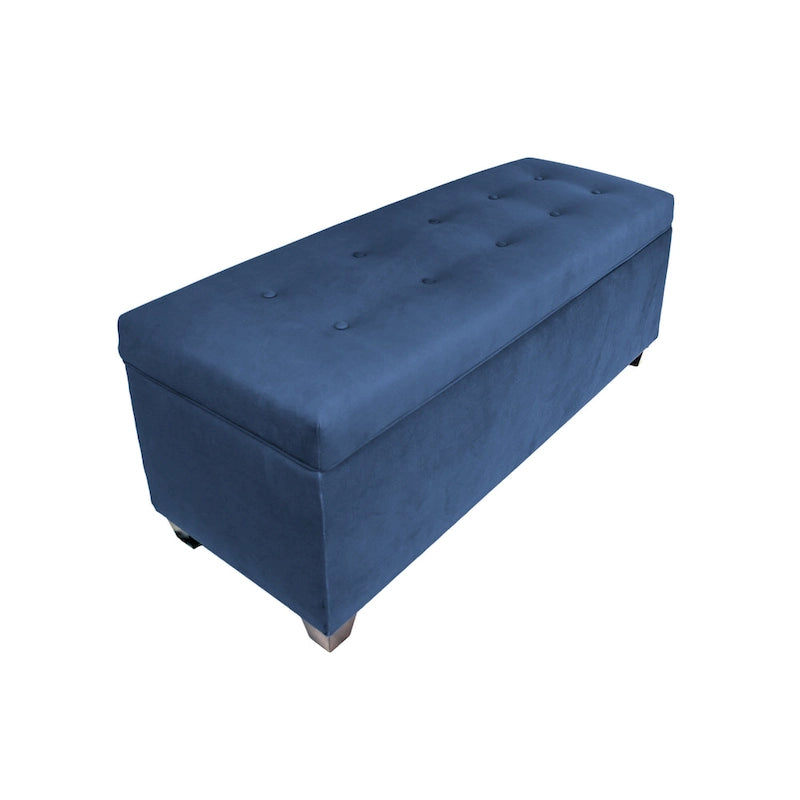 Sole Secret Obsession Button-tufted Linen Storage Bench