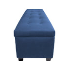 Sole Secret Obsession Button-tufted Linen Storage Bench