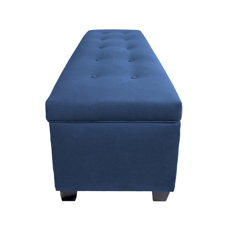 Sole Secret Obsession Button-tufted Linen Storage Bench