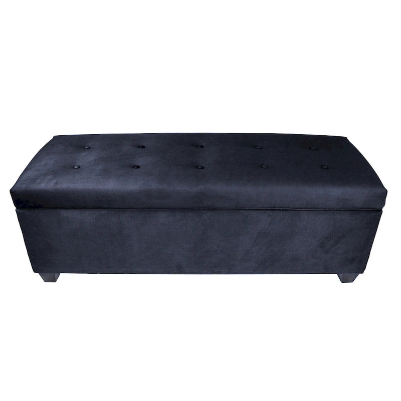 Sole Secret Obsession Button-tufted Linen Storage Bench