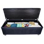 Sole Secret Obsession Button-tufted Linen Storage Bench
