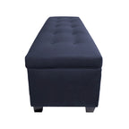Sole Secret Obsession Button-tufted Linen Storage Bench