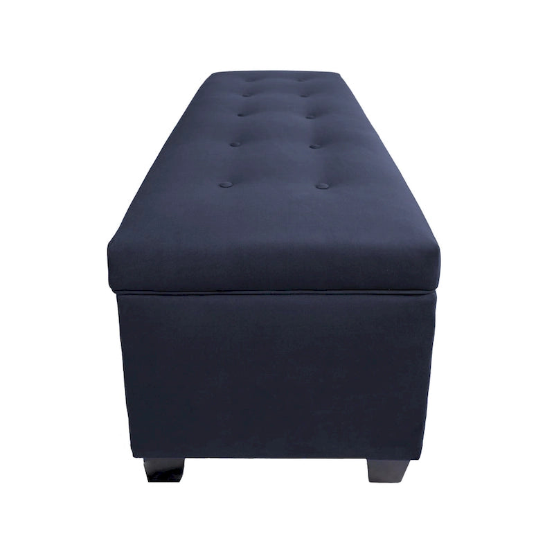 Sole Secret Obsession Button-tufted Linen Storage Bench