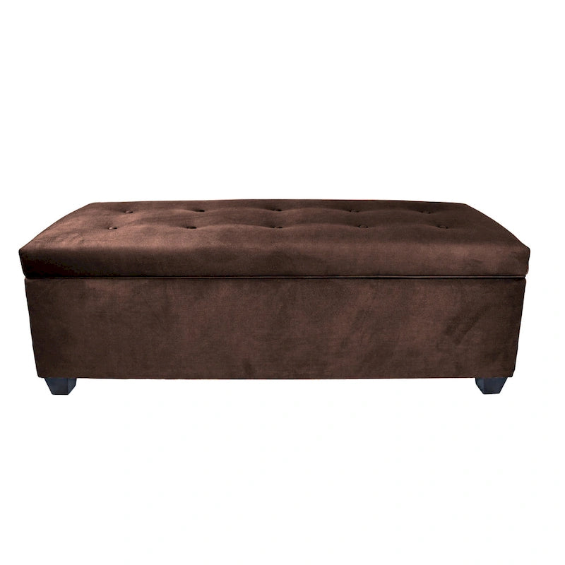 Sole Secret Obsession Button-tufted Linen Storage Bench