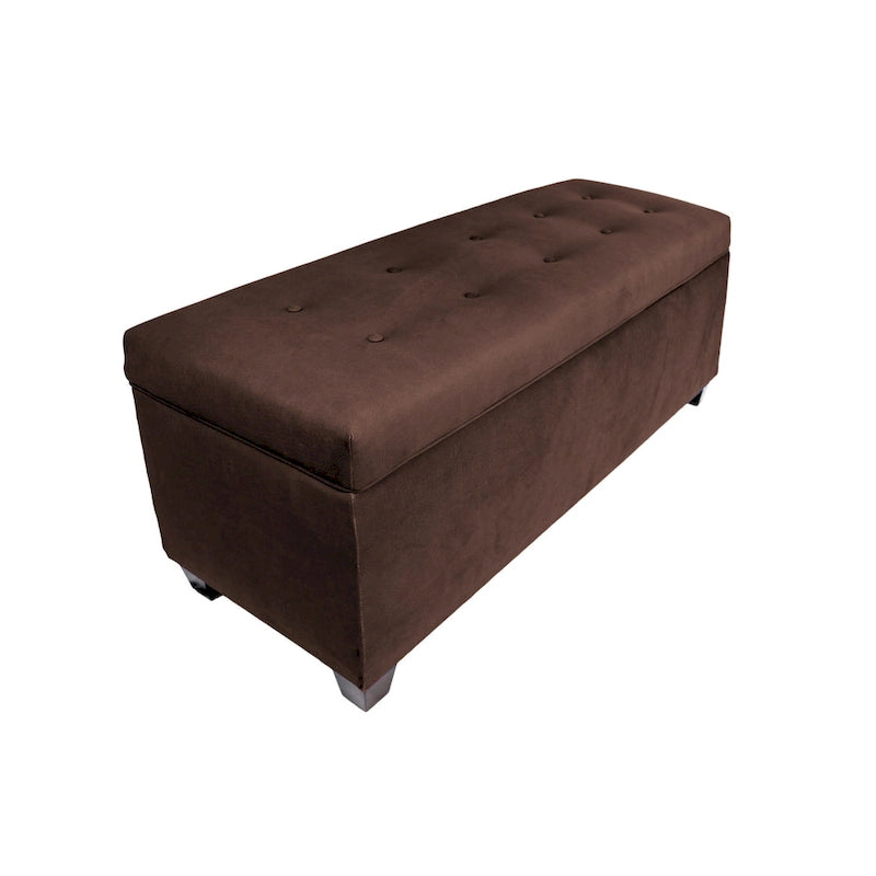 Sole Secret Obsession Button-tufted Linen Storage Bench